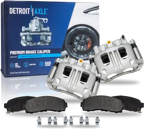 Miniatura 21 de Detroit Axle - Kit de freno trasero para Toyota Tacoma 2005-2019 de 6 orejetas, tambores de freno de disco, zapatas de freno semi-metálicas