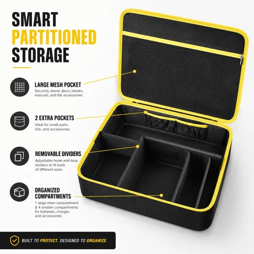 Miniatura 3 de Bolso Compatible con Esmeriladora DEWALT 20V MAX* (DCG413B), También Compatible con FLEXVOLT ADVANTAGE Sin Escobillas Sin Cable (DCG416B), Estuche