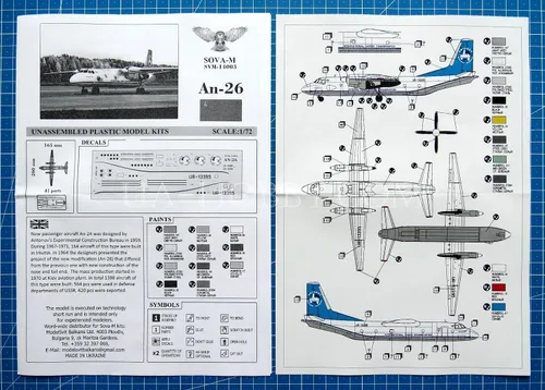 Miniatura 9 de Sova Modelo 14003-1/144 - An-26. Rizo de código OTAN. Kit de modelado de plástico