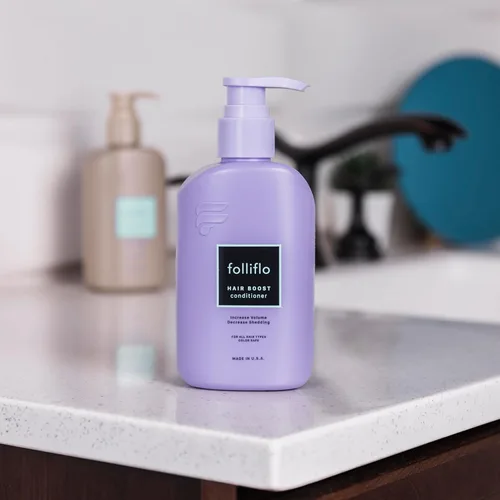 Miniatura 7 de Folliflo Acondicionador para el cabello, fórmula hidratante sin peso, 8 onzas Cuenta con aceite de argán y biotina para ofrecer hidratación sin