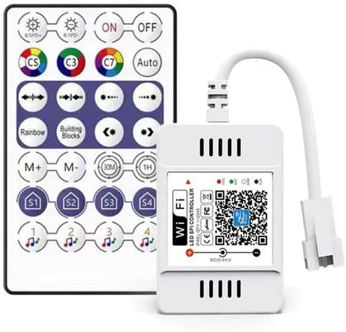 Miniatura 2 de DC12V-24V WS2811 WiFi Voice Music SPI Controlador LED para 3PIN WS2811 RGB IC tira de luz LED Magic Home APP Support Alexa (salida dual)