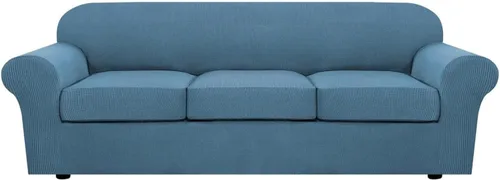 Miniatura 51 de H.VERSAILTEX - 3 fundas de sofá elásticas para 2 cojines de sofá. Fundas para muebles de sala de estar (funda base más 2 fundas de cojín de asiento)