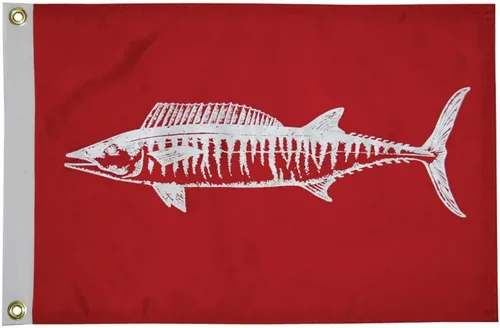 Miniatura 9 de Taylor Made Products - Bandera de captura de pescador, banderín de pez, nailon, 12 x 18 pulgadas