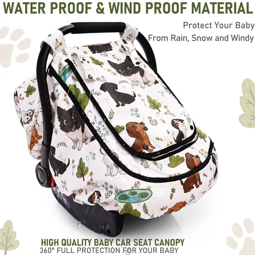 Miniatura 2 de YVMVDV - Funda impermeable para asiento de automóvil para bebé, funda de asiento de automóvil patentada para clima frío para bebés, toldo para niños
