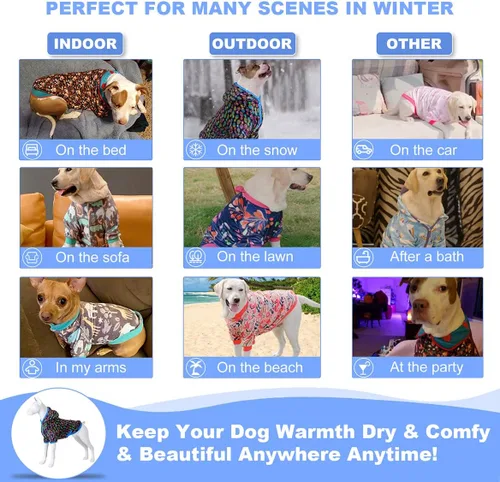 Miniatura 6 de LovinPet Sudadera con capucha para mascotas para perros grandes, tela de franela ligera y cálida con estampado negro de Pinapple Paradise, suéter