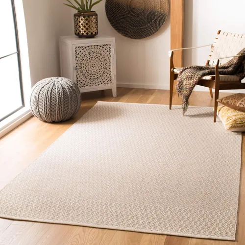 Miniatura 18 de SAFAVIEH Colección Montauk - Alfombra decorativa de 2 pies 3 pulgadas x 4 pies, color marfil y negro, hecha a mano de algodón estilo bohemio rural