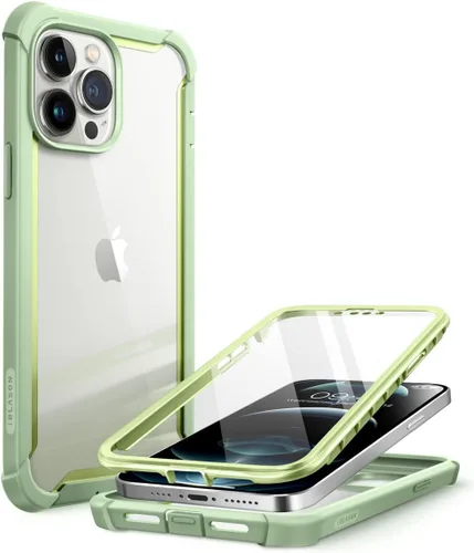 Miniatura 14 de i-Blason Ares - Funda para iPhone 13 Pro Max de 6.7 pulgadas [protector de pantalla integrado] [protección de grado militar] Funda transparente