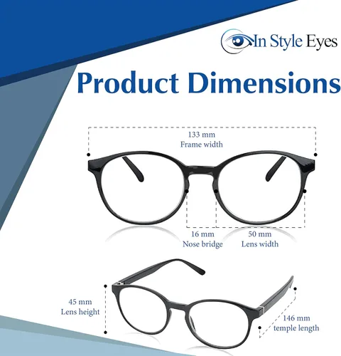 Miniatura 4 de In Style Eyes Opulent - Lentes de lectura con montura completa, montura completa, montura clásica, montura ovalada, lente no polarizada