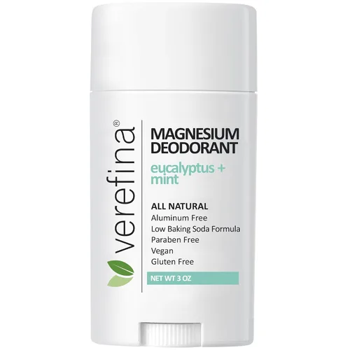 Verefina Desodorante sin aluminio para hombres y mujeres, totalmente natural, hipoalergénico, sin parabenos, no tóxico, libre de crueldad, vegano,
