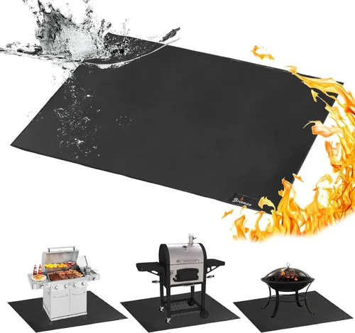 Miniatura 10 de Brinman Tapete para debajo de la parrilla, tapete protector de aceite absorbente de alta calidad de 36 x 48 pulgadas para terraza y patio, tapete