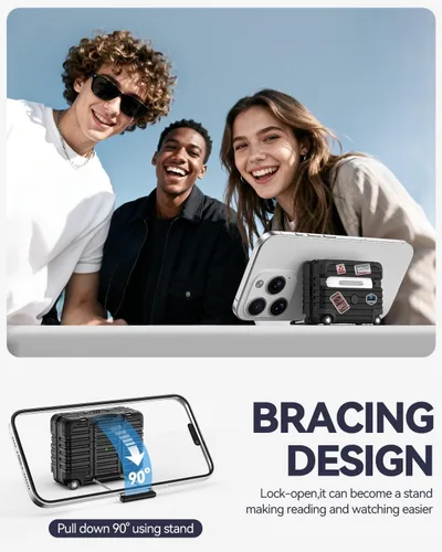 Miniatura 4 de Funda con bloqueo de seguridad para AirPods Pro de 2ª/1ª generación con kit de limpieza, bonito y divertido diseño de maleta, funda para AirPods Pro