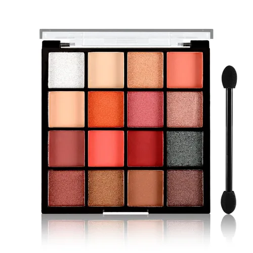 Boobeen Paleta de Sombras de Ojos Colorida Maquillaje-16 Colores, Sombra de Ojos Mate y con Brillantina, Paletas de Sombras de Ojos Brillantes,