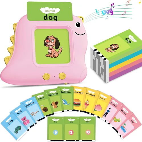 Miniatura 10 de Alotwan Tarjetas Didácticas Bilingües Parlantes Español/Inglés, Juguetes Sensoriales de Aprendizaje para Niños Autistas, 224 Palabras de Vista