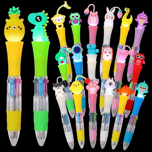 Miniatura 18 de CZWZ 8 piezas de bolígrafos de cuentas navideños, bolígrafos de plástico con cuentas y cuentas de silicona multicolor, bolígrafos navideños