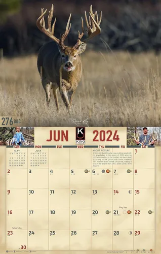 Miniatura 4 de The KING Company-Monster Calendars - Calendario de pared 2024 de la serie Signature de Monster Bucks & Bulls de 16 meses, tamaño XL, 14 x 22