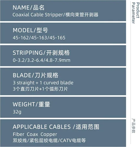 Miniatura 5 de Herramienta de pelacables de fibra óptica de acero inoxidable de tres agujeros Pigtail Cable Stripping Alicates 1 unids