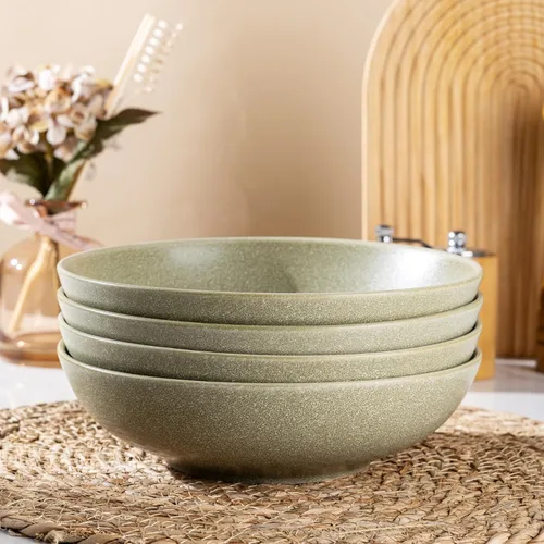 Miniatura 9 de AmorArc Juego de 4 cuencos grandes para pasta de 8.75 pulgadas, 42 onzas de profundidad, cuencos anchos para pasta, ensalada, fruta, avena, sopa