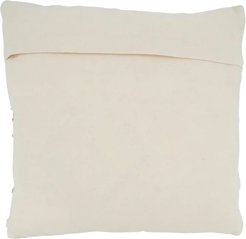 Miniatura 2 de SARO LIFESTYLE Almohada Chindi de múltiples texturas con relleno de poliéster, natural, 18