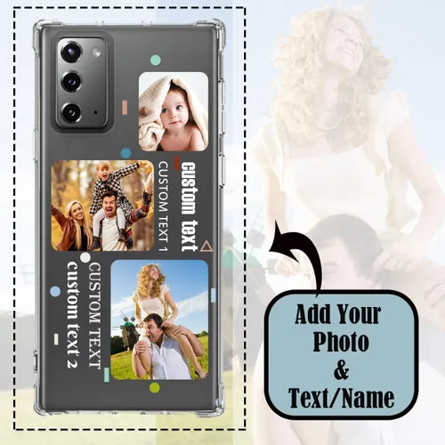 Miniatura 2 de Funda personalizada para Galaxy Note 20 Samsung Phone Ultra Picture Photo Monogram Name – Funda personalizada Make Note20 delgada delgada suave goma