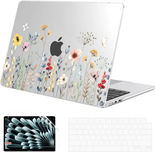 Miniatura 13 de G JGOO Funda protectora de plástico mate compatible con MacBook Air de 15 pulgadas M4 A3241 M3 A3114 M2 A2941, M4, A3241, M2, A2941, versión 2025