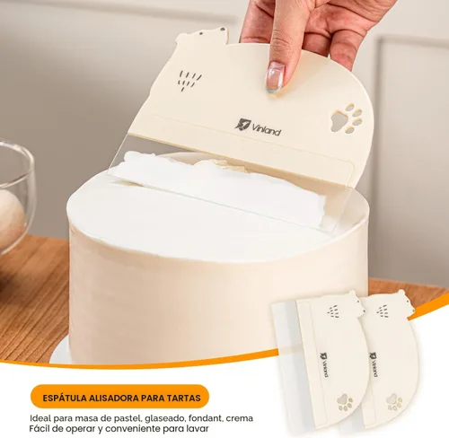 Miniatura 6 de 2 piezas de raspador y nivelador de pastel, suministros para decorar pasteles, raspador de pastel acrílico, suministros para decorar pasteles