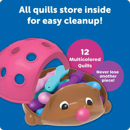 Miniatura 6 de Learning Resources Spike The Fine Motor Hedgehog Pink - Juguetes Montessori para niños pequeños, forma apilable, regalos para niños y niñas, cubo