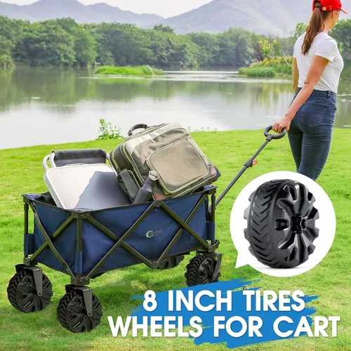 Miniatura 5 de PORTAL Wagon Wheels Replacement 8" Diameter X 3.4" Wide for Utility Wagon Cart