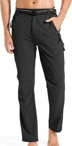 Miniatura 7 de WENRONSTA Pantalones cargo de senderismo para hombre, secado rápido, ligeros, impermeables, 6 bolsillos, para exteriores, pesca, montaña
