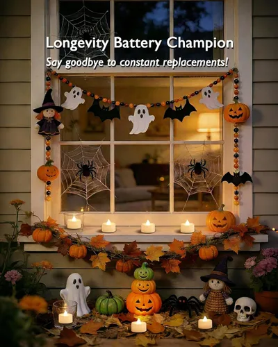 Miniatura 8 de Amagic - Paquete de 24 velas LED sin llama que funcionan con pilas, velas falsas de té, luces LED de té sin llama para Halloween, boda, votiva