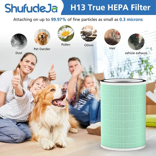 Miniatura 6 de Paquete de 2 filtros HEPA verdaderos, filtro de repuesto 4 en 1 para mascotas, filtración 360 de 4 etapas, compatible con Afloia KILO, KILOPLUS