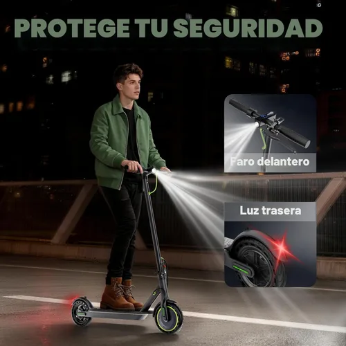 Miniatura 7 de Scooter eléctrico para adultos con neumático sólido de 8.5"/10", motor potente de 350 W/500 W y velocidad máxima de 19/22 MPH, alcance de 16/23 Gris