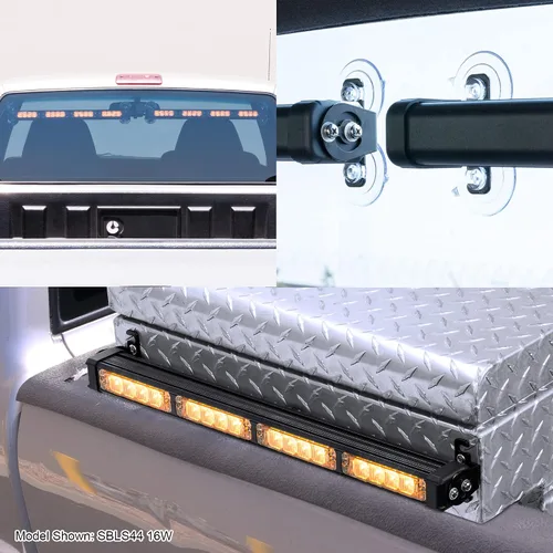 Miniatura 3 de lamphus SolarBlast sbls64 29" 24 W LED Advertencia Tráfico de Emergencia Advisor – Barra de luz ámbar azul, Azul