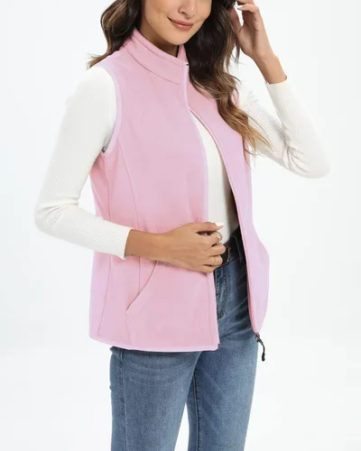 Miniatura 3 de Xeoxarel Chaleco de forro polar para mujer con 6 bolsillos (XS-2XL)