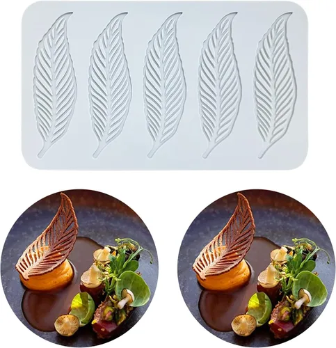 Miniatura 9 de Molde de caramelo de hoja hueca, molde de silicona de hoja hueca 3D de caramelo de chocolate, decoración de pastel de artesanía de azúcar, parte