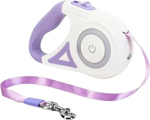 Miniatura 8 de Best Dog Supplies - Correa retráctil luminosa para perro con luz LED de seguridad frontal, correa de entrenamiento sin enredos de 360° para una