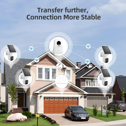 Miniatura 6 de Cámaras de seguridad solares inalámbricas para exteriores, 4MP alimentado por energía solar, kit de 8 cámaras, visión nocturna a color, PTZ de 360°