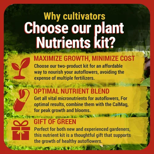 Miniatura 4 de Cronk Nutrients Bonnie & Clyde Autofloreciente Nutrients Bloom and Grow - Kit de nutrientes para plantas autoflorecientes que aumentan