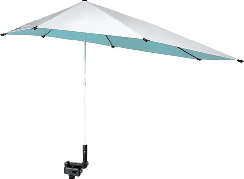 Miniatura 10 de G4Free Sombrilla de silla de altura ajustable UPF 50+ con abrazadera universal para silla de playa, carrito de golf, silla de ruedas, cochecito