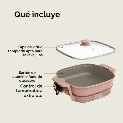 Miniatura 6 de bella Make & Take - Sartén eléctrica, utensilios de cocina Fits-anywhere™, revestimiento de cerámica EverGood™, temperatura ajustable y tapa