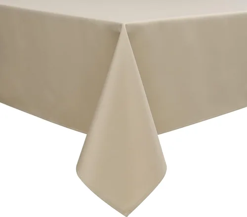 Miniatura 2 de Wewoch Mantel rectangular color caqui, resistente al agua, lavable, de poliéster, para comedor, cocina, fiestas, bodas y uso al aire libre, 60 x 84