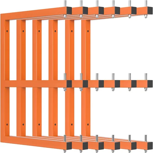 Miniatura 9 de Estante de almacenamiento de madera para montaje en pared, estante de almacenamiento de madera resistente con 9 niveles que soporta hasta 1080