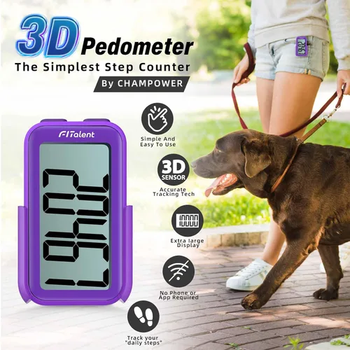 Miniatura 2 de Podómetro para caminar, podómetro súper portátil con precisión para niños, mujeres y personas mayores, contador de pasos 3D para caminar, rastreador