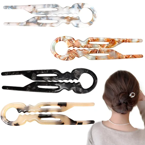 Miniatura 8 de 4 horquillas francesas de prestigio para mujer, accesorios para el cabello con diseño dentado antideslizante, ángulo curvado para un mejor ajuste