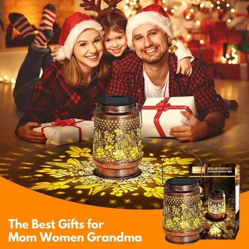 Miniatura 7 de Farol solar impermeable para exteriores, decoración de jardín, regalos de cumpleaños de Navidad para mujeres, mamá, abuela, jardín decorativo