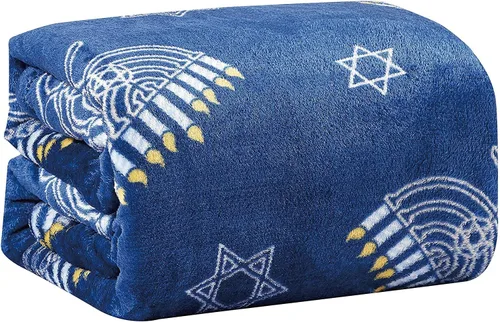 Miniatura 12 de Manta navideña de muñeco de nieve azul, 50 x 60 pulgadas, forro polar sherpa de microfelpa ultrasuave, decoración navideña y regalo para sofá, cama