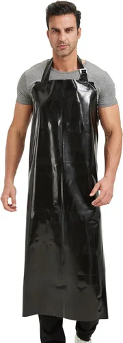 Nanxson Delantal impermeable de TPU Delantal de trabajo industrial ligero con hebilla ajustable delantales de carnicero para lavavajillas CF3148