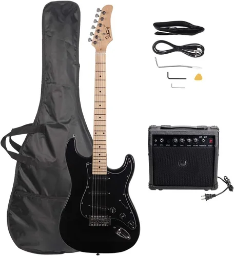 Miniatura 8 de GLARRY Guitarra eléctrica de tamaño completo para principiantes amantes de la música con amplificador de 20 W y paquete de accesorios para guitarra