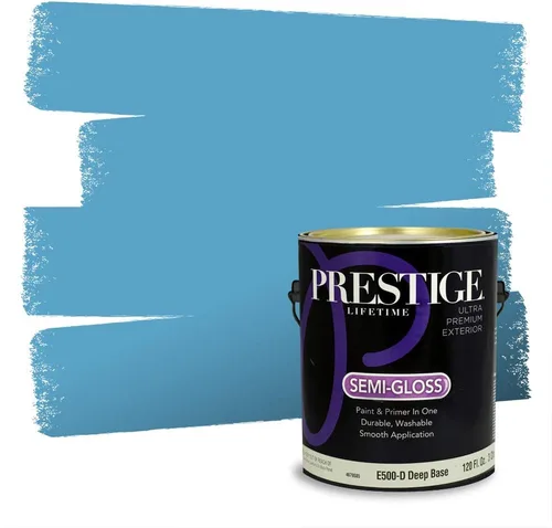 Miniatura 1069 de Pintura Exterior + imprimación PRESTIGE, todo-en-uno, 1 galón, acabado mate, color comparable al Valspar* Royal Gray* VS151-Gris real