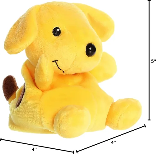 Miniatura 6 de Aurora® Playful Spot™ Palm Pals™ - Animal de peluche – Nostalgia de la infancia – Compañerismo duradero – Amarillo 5 pulgadas