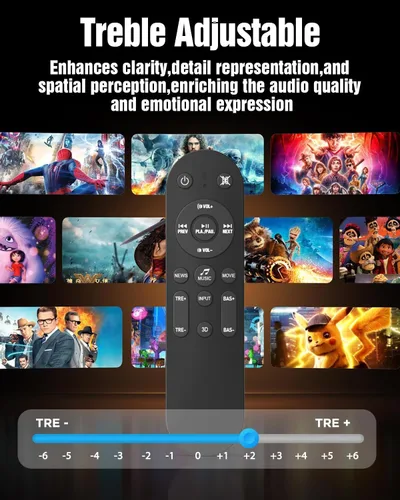 Miniatura 8 de Hiwill Dolby Atmos - Barra de sonido de 5.1 canales para Smart TV, con subwoofer de 5.25 pulgadas y 2 altavoces traseros con sistema de sonido